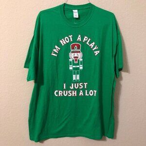Christmas T-Shirt Nutcracker Green Crush A Lot Tee Short Sleeve Gildan Holiday